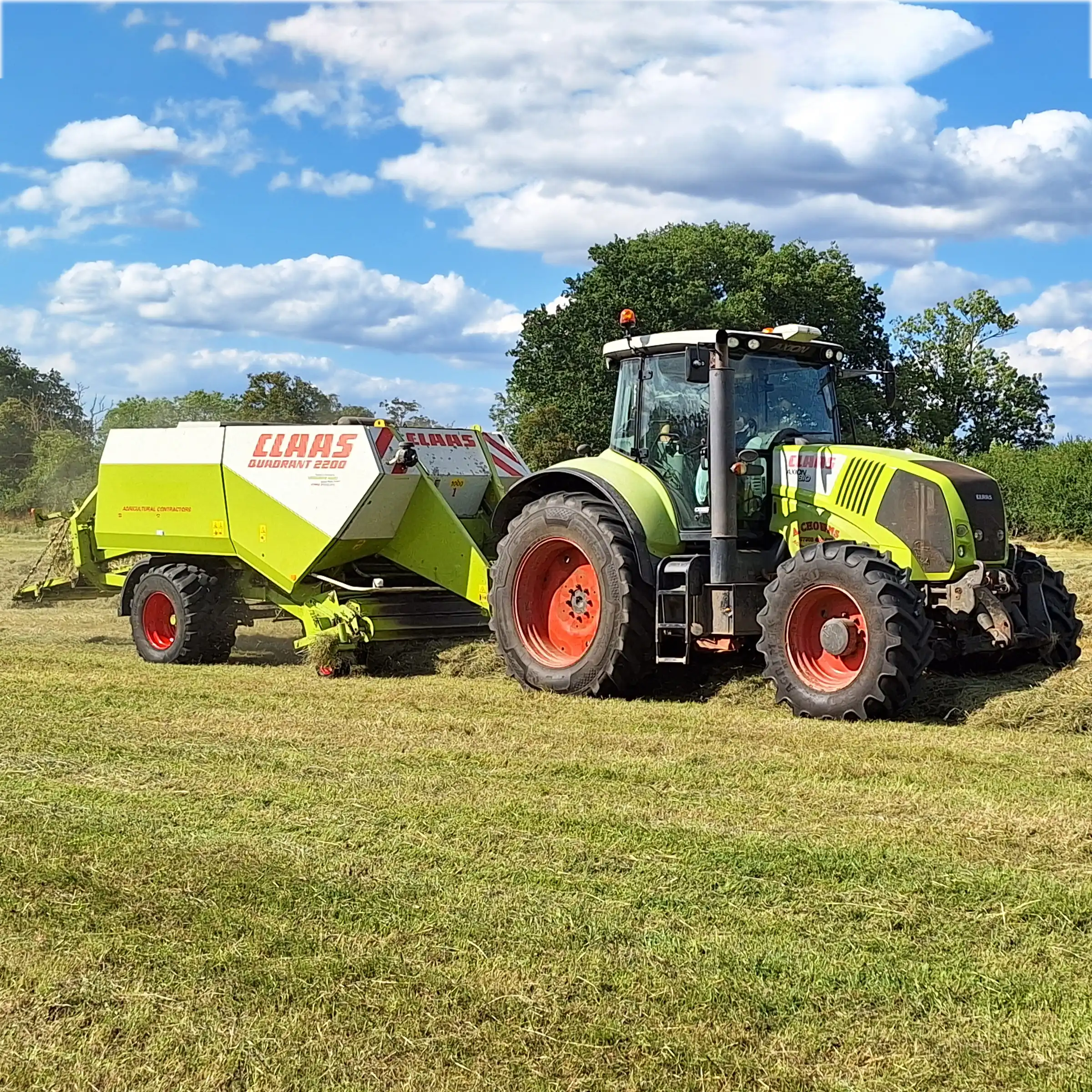 A Chowns Agricultural Services Agricultural Contractor Services Large Square Bales Baling 6 String Bales Baler Claas Hay Straw